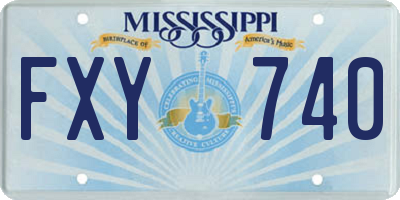MS license plate FXY740