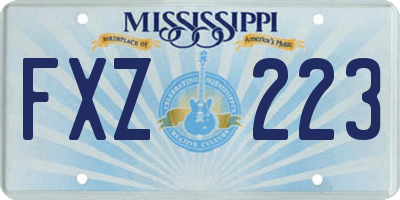 MS license plate FXZ223