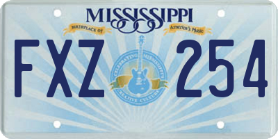 MS license plate FXZ254