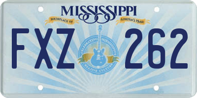 MS license plate FXZ262