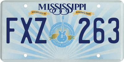 MS license plate FXZ263