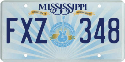 MS license plate FXZ348