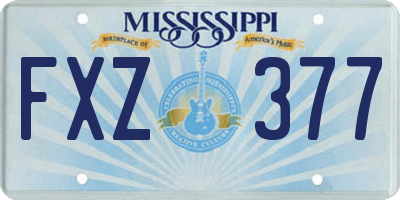 MS license plate FXZ377