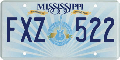 MS license plate FXZ522
