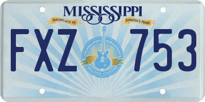 MS license plate FXZ753
