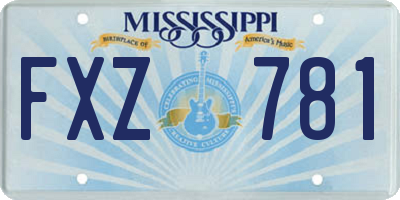 MS license plate FXZ781