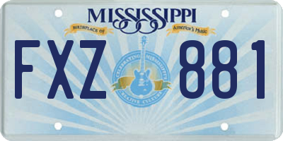 MS license plate FXZ881