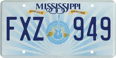 MS license plate FXZ949