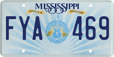 MS license plate FYA469