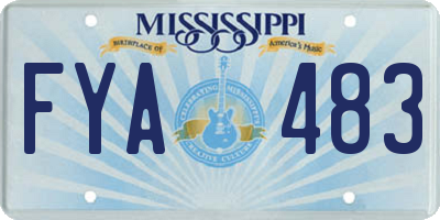 MS license plate FYA483