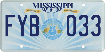 MS license plate FYB033