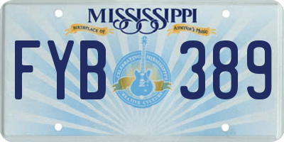 MS license plate FYB389