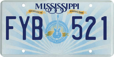 MS license plate FYB521