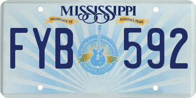 MS license plate FYB592