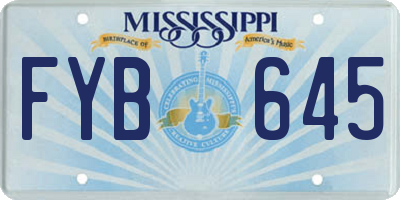 MS license plate FYB645