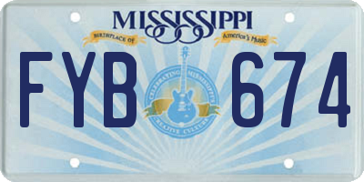 MS license plate FYB674