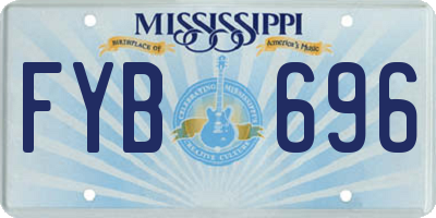MS license plate FYB696