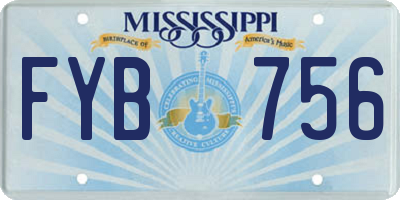 MS license plate FYB756
