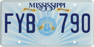 MS license plate FYB790