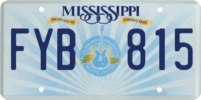 MS license plate FYB815