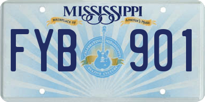 MS license plate FYB901