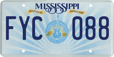 MS license plate FYC088