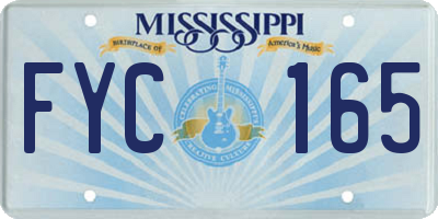 MS license plate FYC165