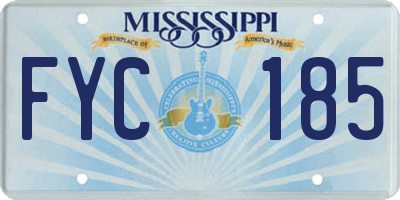 MS license plate FYC185