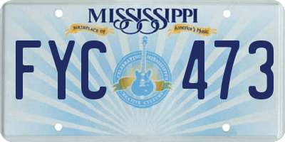 MS license plate FYC473