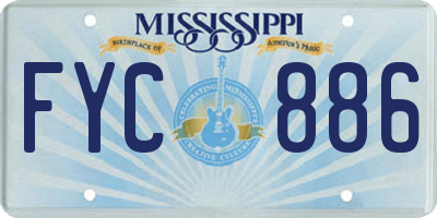 MS license plate FYC886