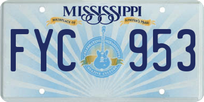 MS license plate FYC953