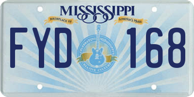 MS license plate FYD168