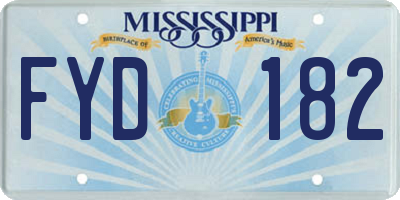 MS license plate FYD182