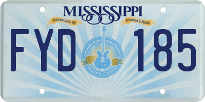 MS license plate FYD185