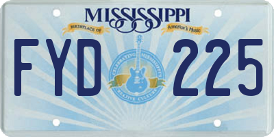 MS license plate FYD225