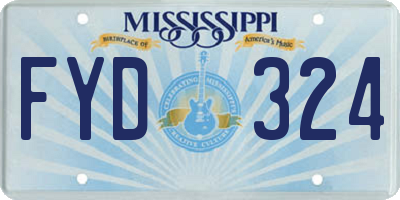 MS license plate FYD324