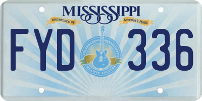 MS license plate FYD336