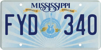 MS license plate FYD340