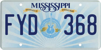 MS license plate FYD368