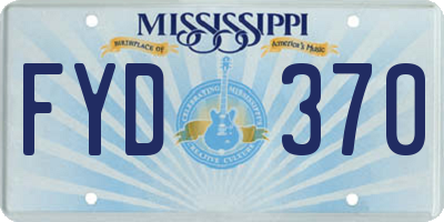 MS license plate FYD370