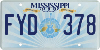 MS license plate FYD378
