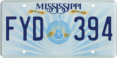 MS license plate FYD394
