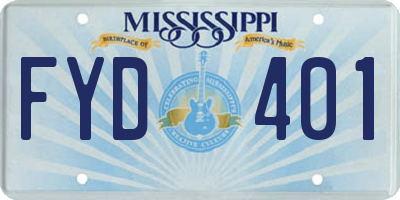 MS license plate FYD401