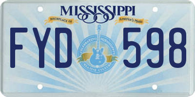 MS license plate FYD598