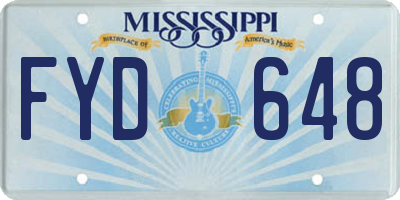 MS license plate FYD648