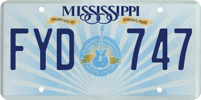 MS license plate FYD747
