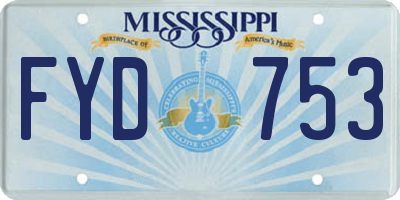 MS license plate FYD753