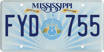 MS license plate FYD755