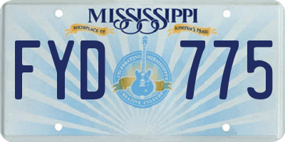 MS license plate FYD775