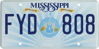MS license plate FYD808